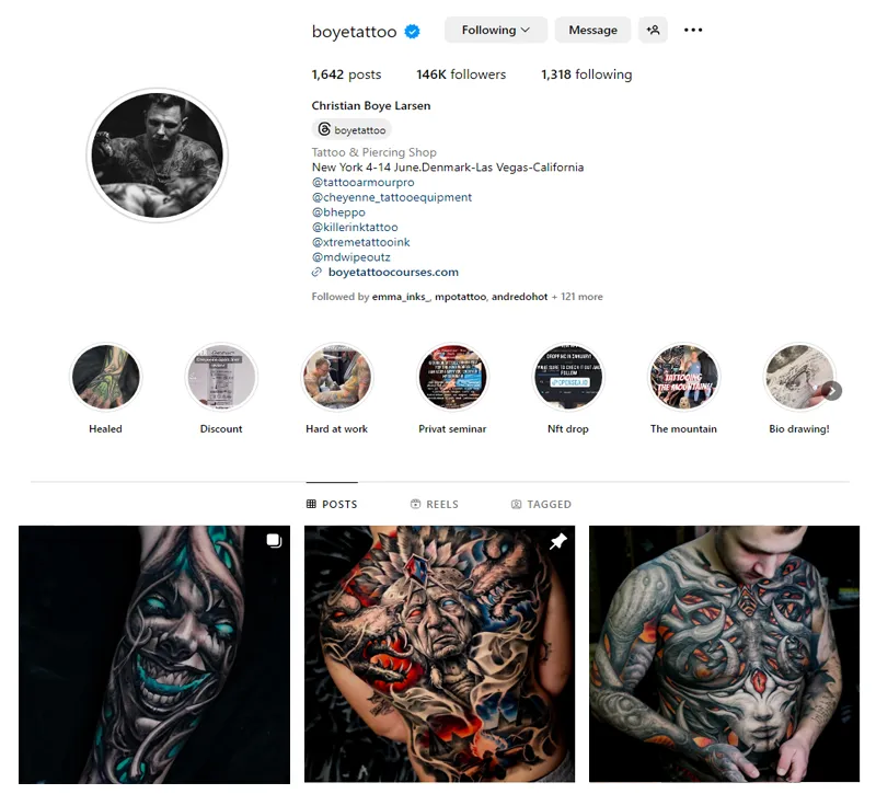 Christian Boye Larsen - Boye Tattoo - Danmarks bedste tatovør